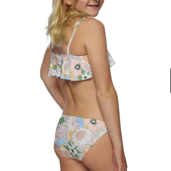 O'Neill NEW Girls Twiggy Ruffle Bikini Top & Bottoms - Picture 2 of 12